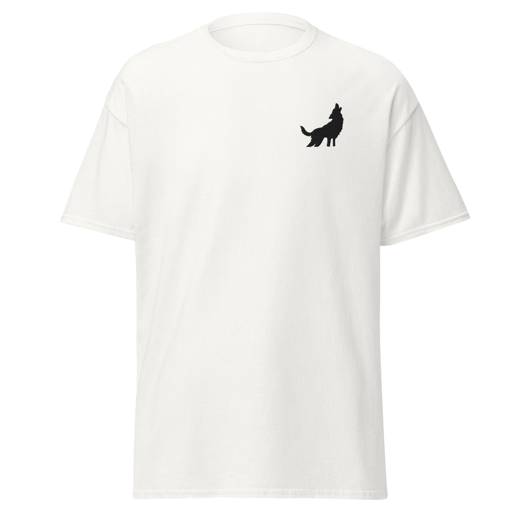 Embroidered Howling Wolf T shirt