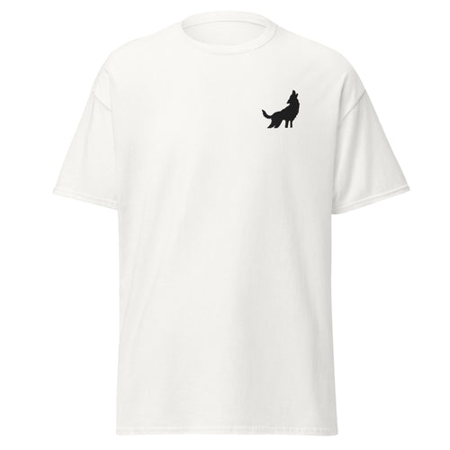 Embroidered Howling Wolf T shirt