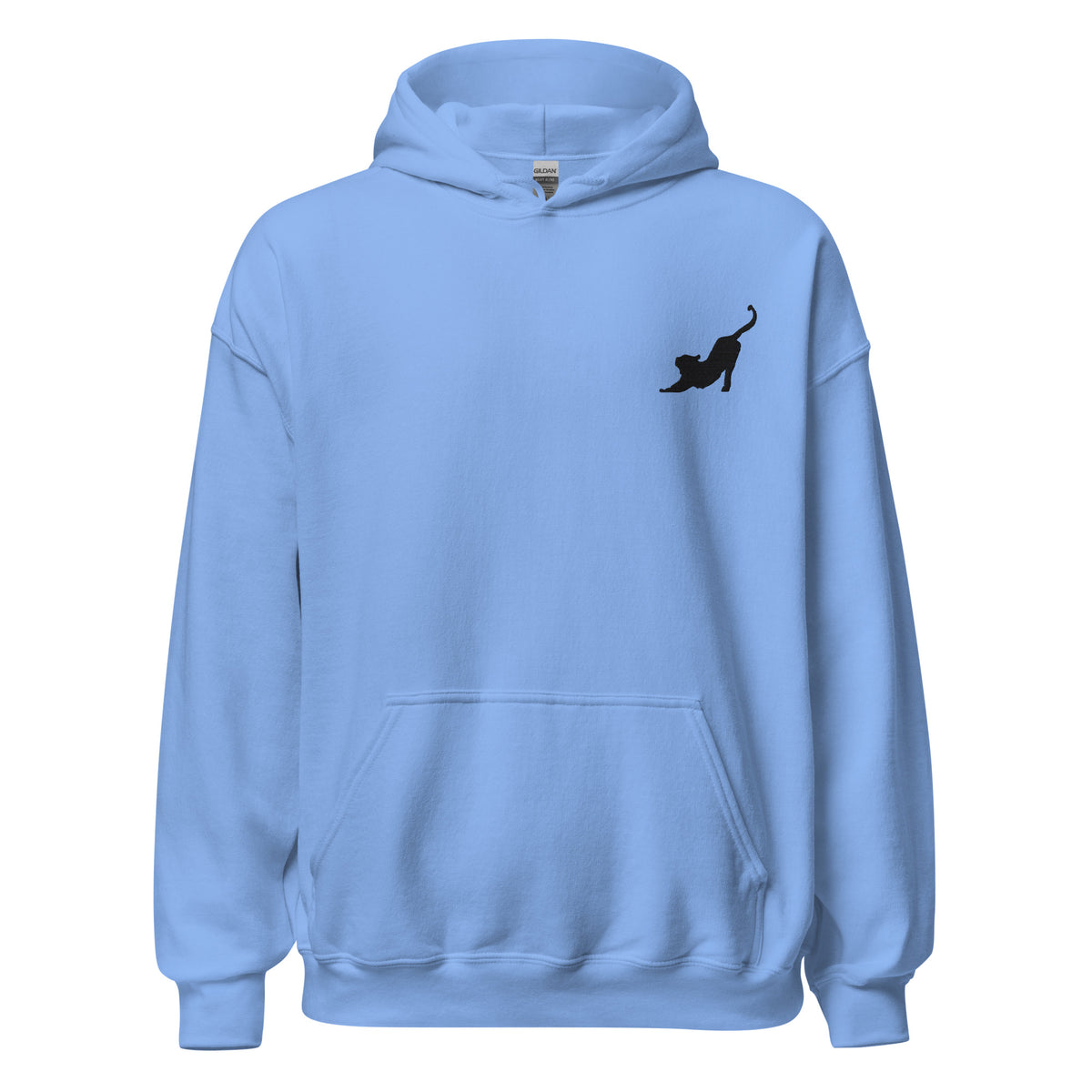 Embroidered  Stretching Cat Hoodie