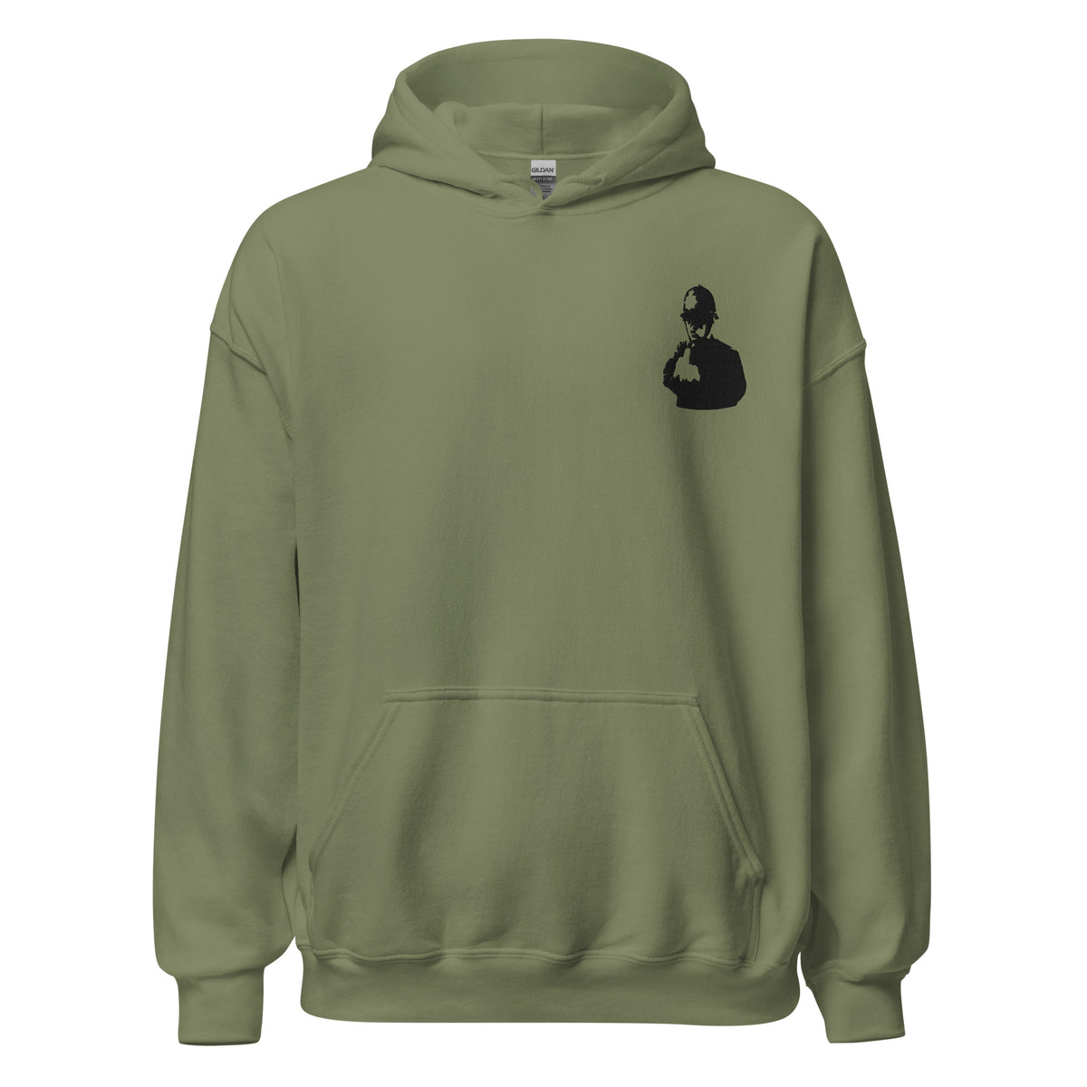 Embroidered Banksy Rude Copper Hoodie
