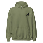Embroidered  Stretching Cat Hoodie