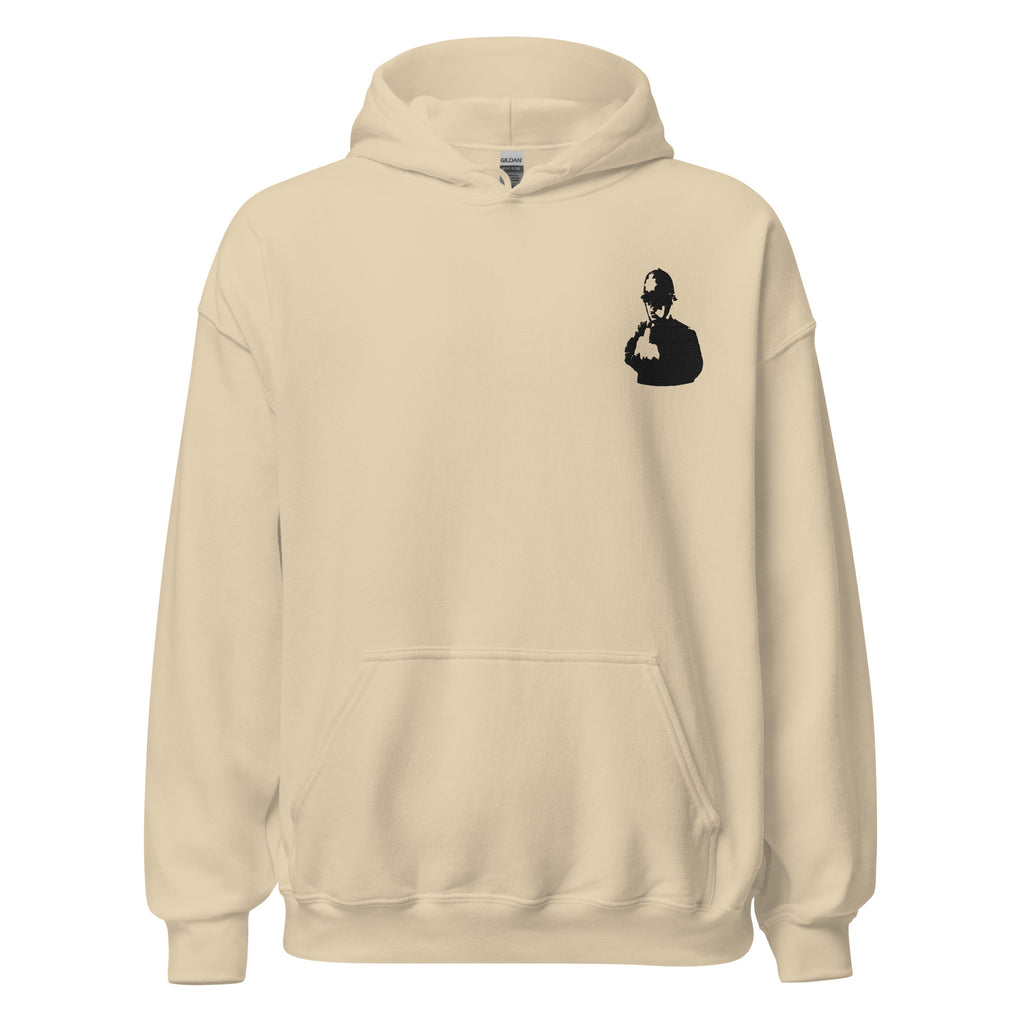 Embroidered Banksy Rude Copper Hoodie