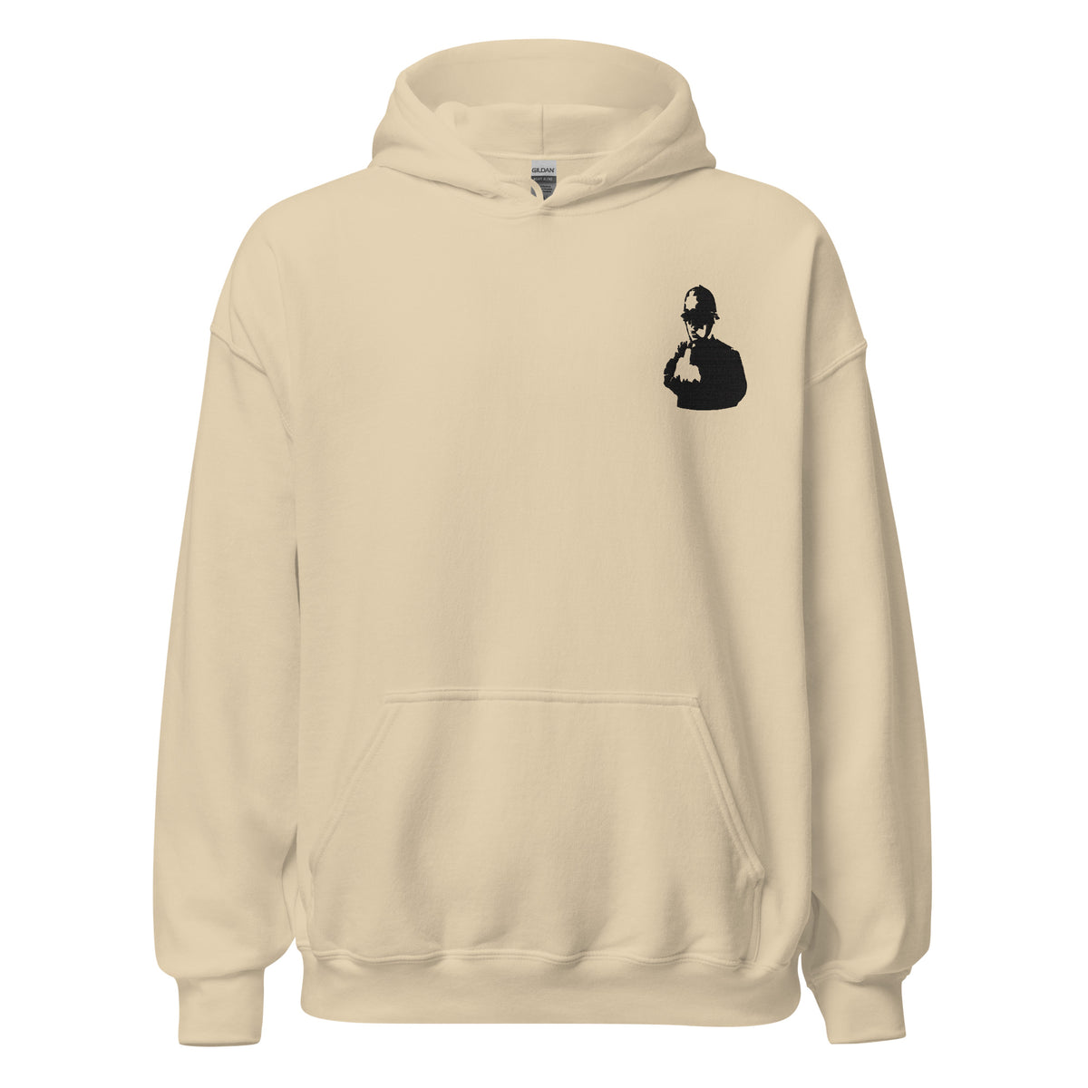 Embroidered Banksy Rude Copper Hoodie