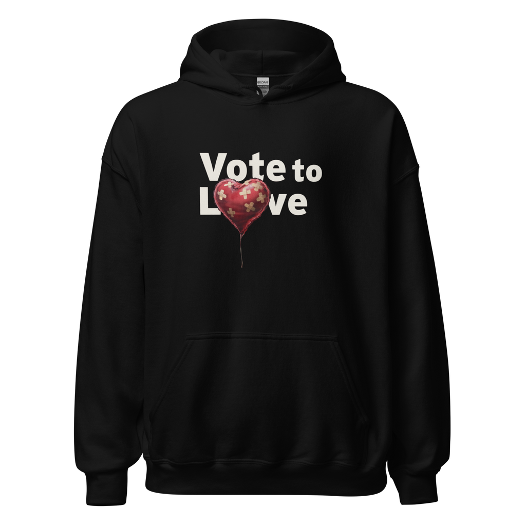 Vote to Love Hoodie - Black
