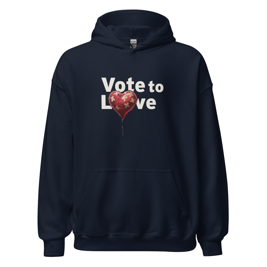 Vote to Love Hoodie - Navy Blue