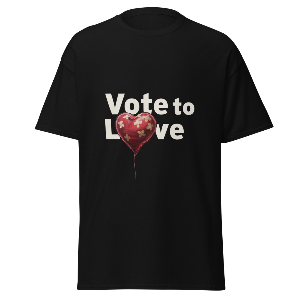 Vote to Love T Shirt - Black