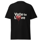 Vote to Love T Shirt - Black