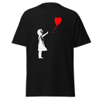 White Balloon Girl T Shirt - Black