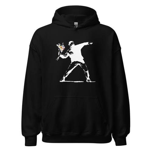 White flower thrower Hoodie