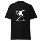 White Flower Thrower T Shirt - Black