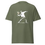 White Flower Thrower T Shirt - Military Green