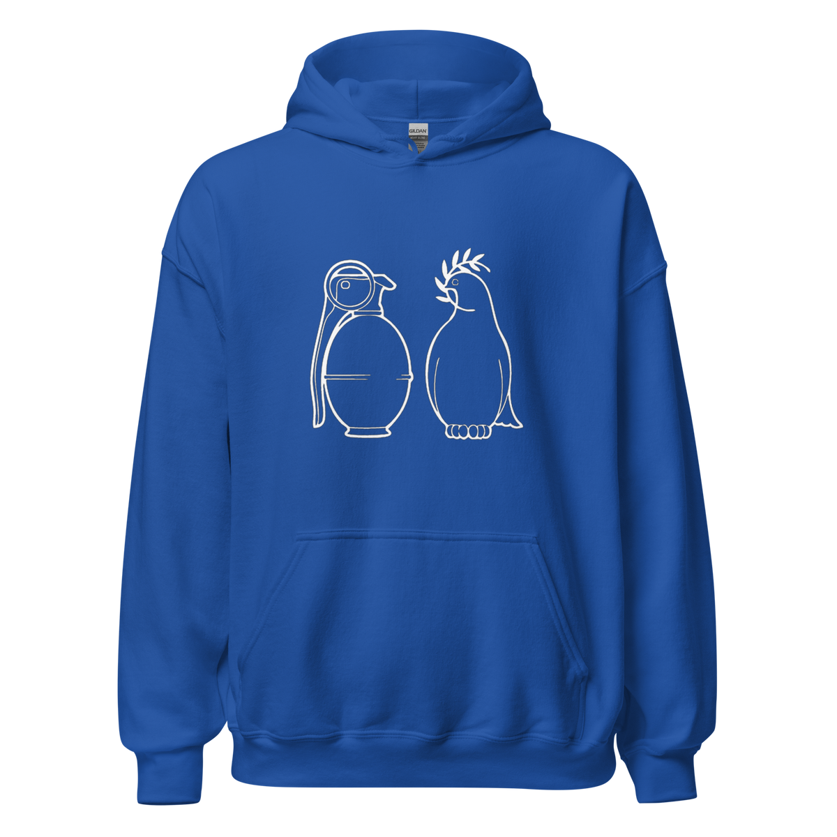 White War and Peace Hoodie - Royal Blue