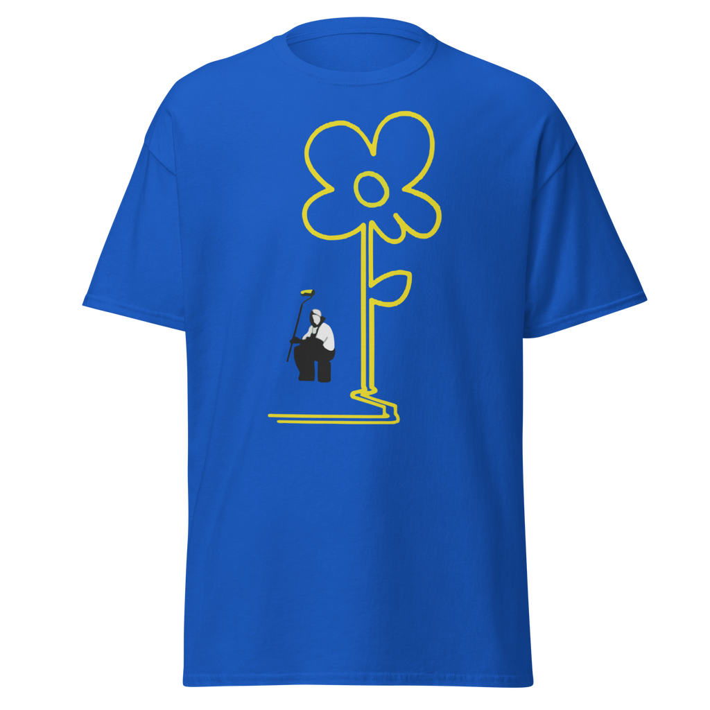 Yellow Lines Flower Painter - Royal Blue